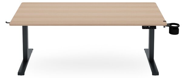 Elektrický stůl s regulací výšky ergonomický antracitový/dub sonoma,1600x800 mm: ARIA