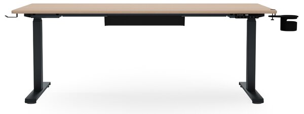Elektrický stůl s regulací výšky ergonomický antracitový/dub sonoma,1600x800 mm: ARIA