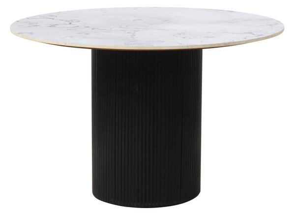 JÍDELNÍ STŮL, akácie, černá, bílá, 120/120/76 cm P & B - Jídelní stoly, Online Only