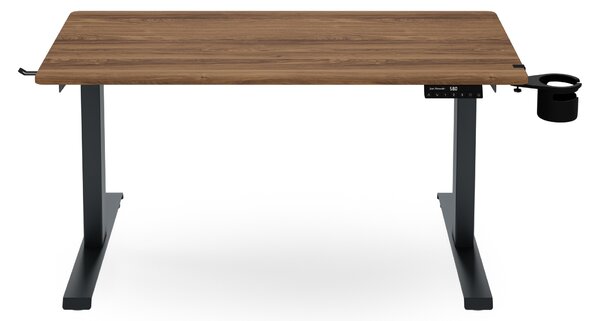 Elektrický stůl s regulací výšky ergonomický antracitový/ořech,1200x600 mm: ARIA