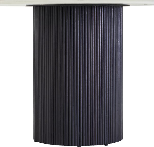 JÍDELNÍ STŮL, akácie, černá, bílá, 120/120/76 cm P & B - Jídelní stoly, Online Only