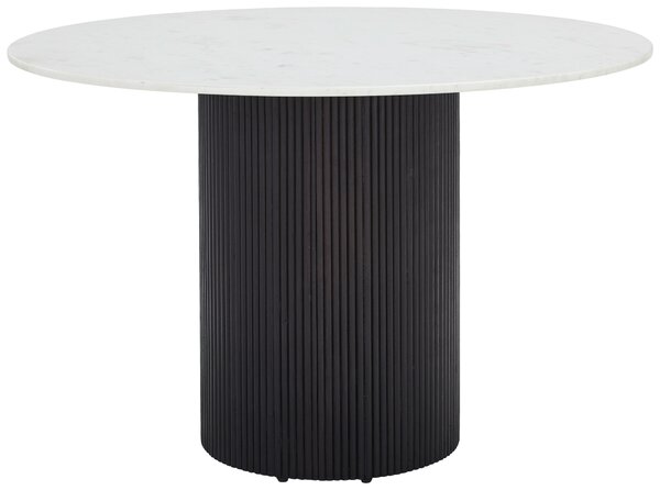 JÍDELNÍ STŮL, akácie, černá, bílá, 120/120/76 cm P & B - Jídelní stoly, Online Only