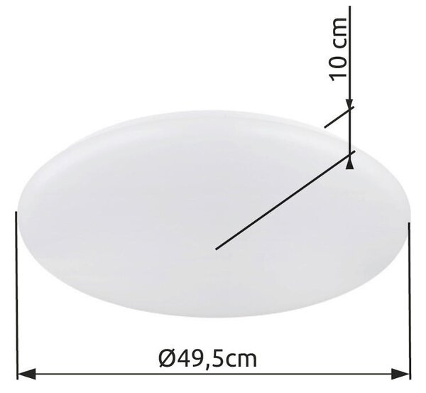 STROPNÍ LED SVÍTIDLO, 49,5/10 cm Globo - Online Only svítidla, Online Only