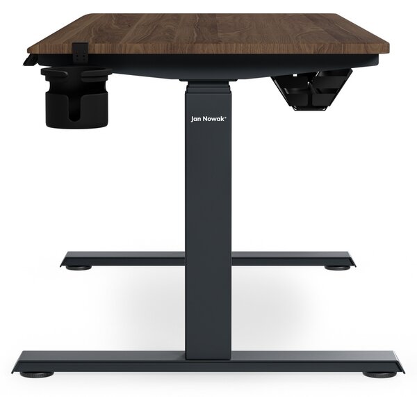 Elektrický stůl s regulací výšky ergonomický antracitový/ořech,1200x600 mm: ARIA