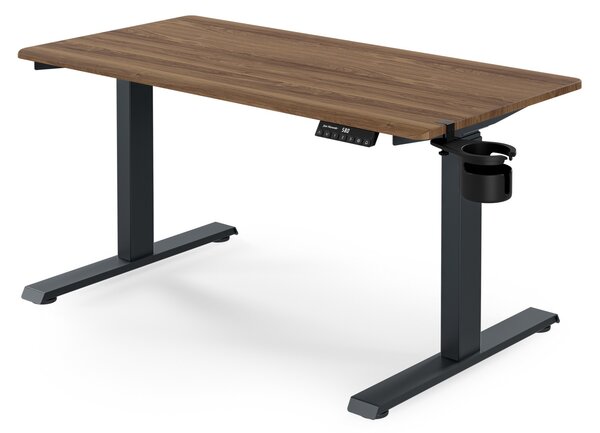 Elektrický stůl s regulací výšky ergonomický antracitový/ořech,1200x600 mm: ARIA
