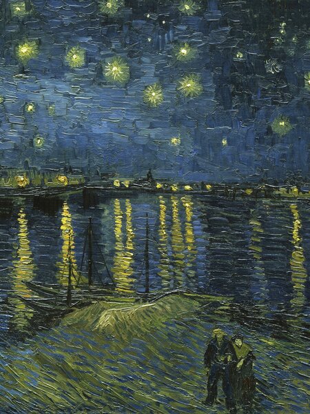 Obrazová reprodukce Starry Night over the Rhone (Portrait Edition) - Vincent van Gogh, (30 x 40 cm)