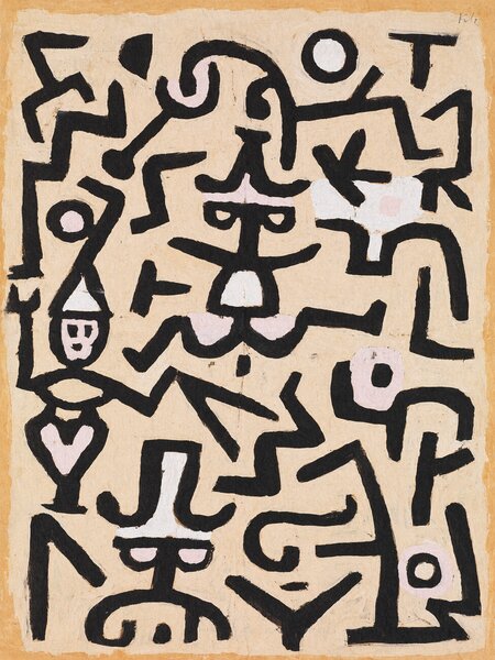Obrazová reprodukce The Comedians Handbill - Paul Klee, (30 x 40 cm)