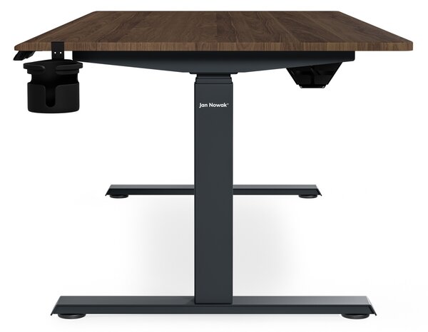 Elektrický stůl s regulací výšky ergonomický antracitový/ořech,1600x800 mm: ARIA