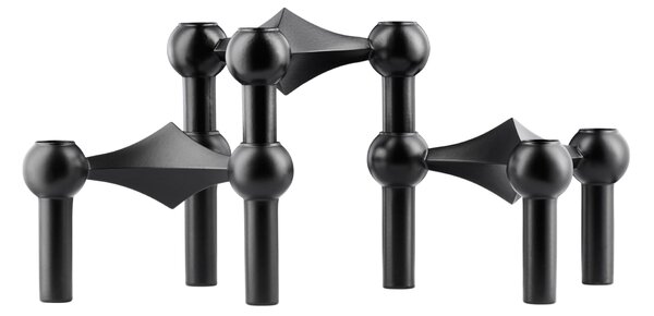 Designový svícen STOFF Nagel Black – set 3 ks