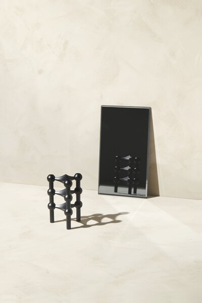 Designový svícen STOFF Nagel Black – set 3 ks