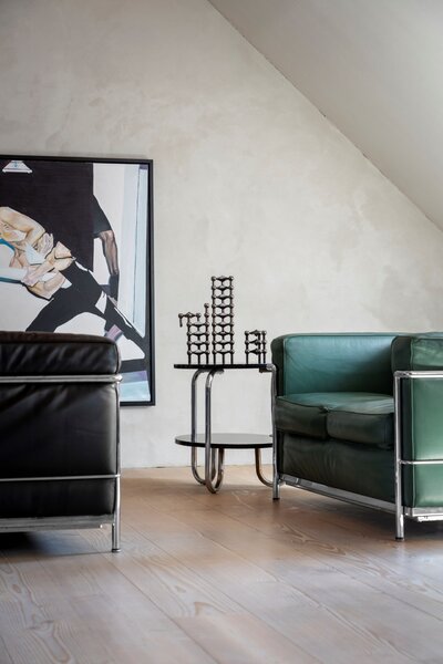 Designový svícen STOFF Nagel Black Chrome