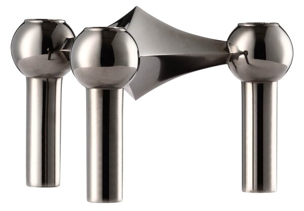 Designový svícen STOFF Nagel Black Chrome