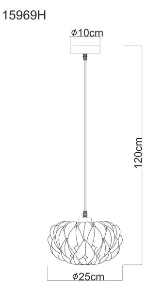 ZÁVĚSNÉ SVÍTIDLO, 25/120 cm Globo - Online Only svítidla, Online Only