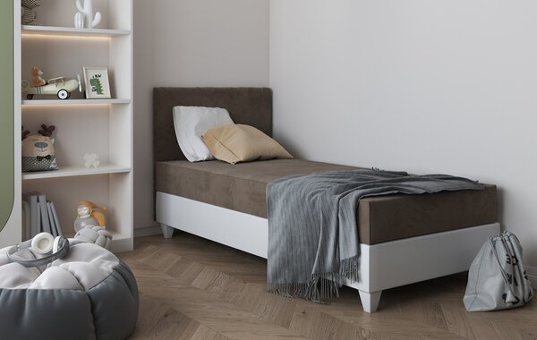 Čalouněná postel Dior Matrace: pěnová, Barva potahu: Amber 502, Čelo postele: po levé straně