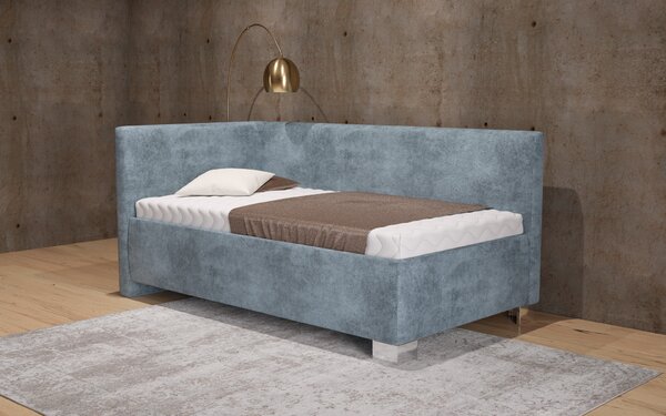 MAWS Postel Vario MONACO vč. matrace s úložným prostorem Barva látky na korpus: Modrá - Inf. 12, Ložná plocha: 90 x 200 cm, Matrace: Standart