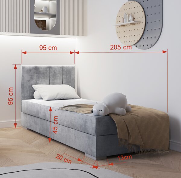 Čalouněná postel Tobias Matrace: pěnová, Barva potahu: Amber 502