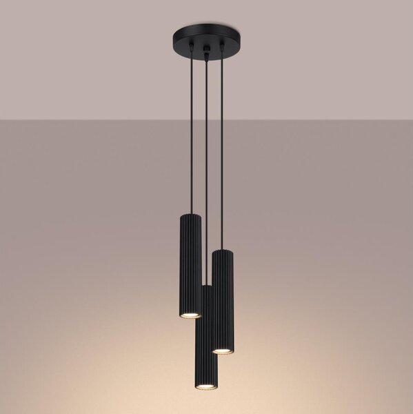 Brilagi - LED Lustr na lanku CRESTO 3xGU10/10W/230V černá