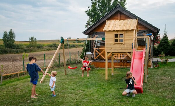 Dětské hřiště Útulný domeček Barva skluzavky: antracit