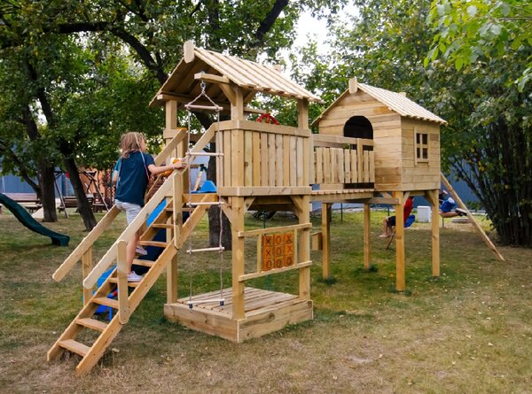Dětské hřiště Dobrodružná vesnička Barva skluzavky: antracit