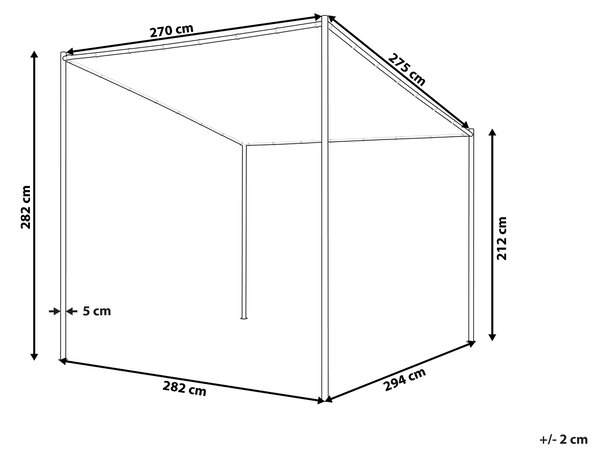 Zahradní pavilon VIMINO Kov 282 cm 294 cm Béžová
