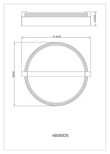 STROPNÍ LED SVÍTIDLO, 41,4/38/8,5 cm Globo - Online Only svítidla, Online Only