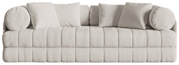 -25 % Dny MOMENTI– Cosmopolitan Design Světle béžová bouclé rozkládací pohovka Kemi 206 cm