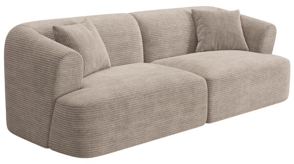 -25 % Dny MOMENTI– Cosmopolitan Design Béžová manšestrová trojmístná pohovka Campi 220 cm