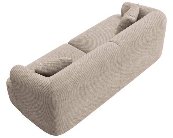 -25 % Dny MOMENTI– Cosmopolitan Design Béžová manšestrová trojmístná pohovka Campi 220 cm