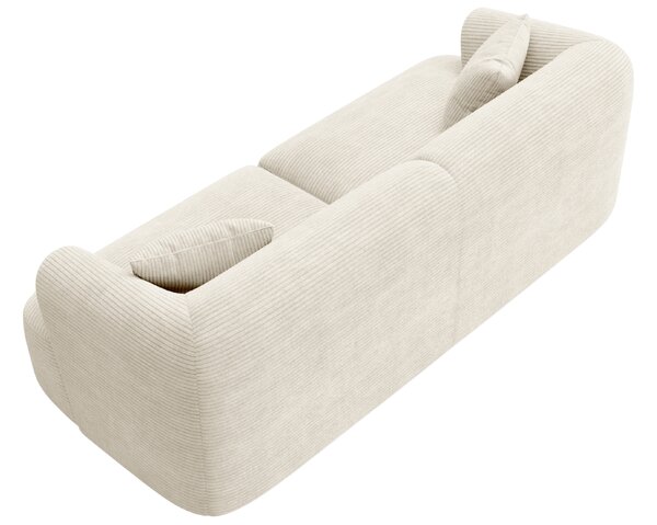 -25 % Dny MOMENTI– Cosmopolitan Design Krémově bílá manšestrová trojmístná pohovka Campi 220 cm