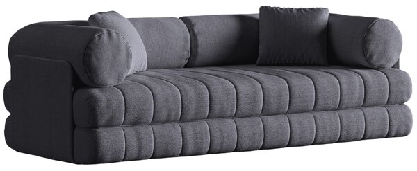 -25 % Dny MOMENTI– Cosmopolitan Design Tmavě šedá bouclé rozkládací pohovka Kemi 206 cm