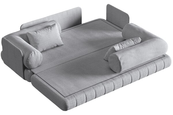 -25 % Dny MOMENTI– Cosmopolitan Design Šedá bouclé rozkládací pohovka Kemi 206 cm