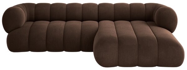 -25 % Dny MOMENTI– Cosmopolitan Design Hnědá sametová rohová pohovka Koge 270 cm, pravá