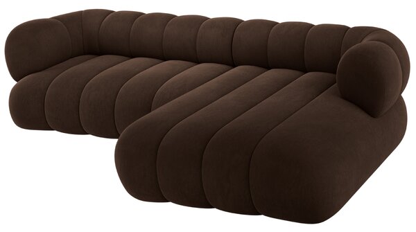 -25 % Dny MOMENTI– Cosmopolitan Design Hnědá sametová rohová pohovka Koge 270 cm, pravá