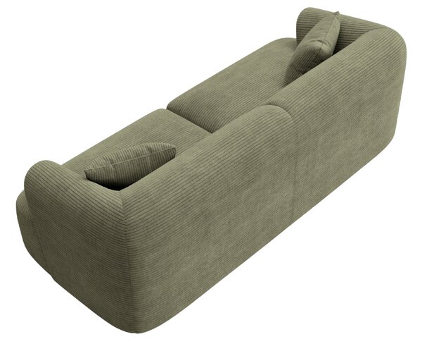 -25 % Dny MOMENTI– Cosmopolitan Design Zelená manšestrová trojmístná pohovka Campi 220 cm