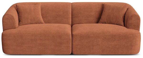 -25 % Dny MOMENTI– Cosmopolitan Design Terakotově oranžová manšestrová trojmístná pohovka Campi 220 cm