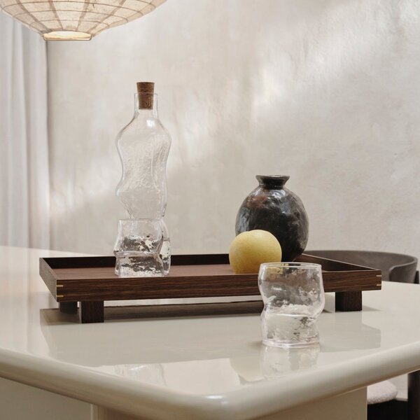 FERM LIVING Dřevěný podnos Bon X Small, Smoked Oak