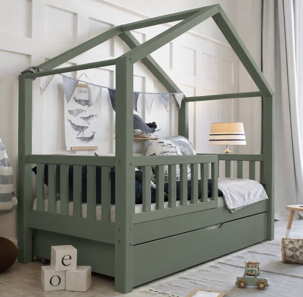 Domečková postel Housebed plus - zelená Velikost: 140/70