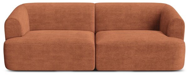 -25 % Dny MOMENTI– Cosmopolitan Design Terakotově oranžová manšestrová trojmístná pohovka Campi 220 cm