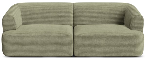 -25 % Dny MOMENTI– Cosmopolitan Design Zelená manšestrová trojmístná pohovka Campi 220 cm