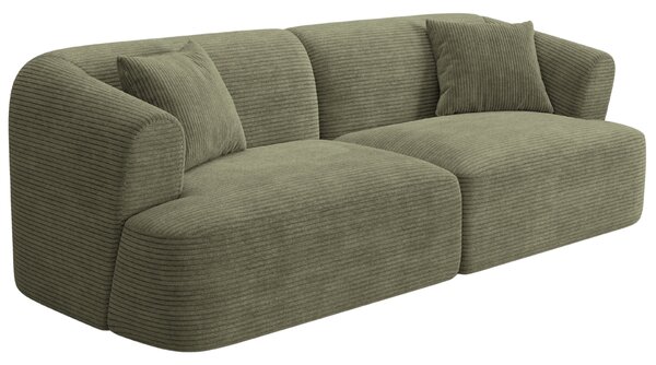 -25 % Dny MOMENTI– Cosmopolitan Design Zelená manšestrová trojmístná pohovka Campi 220 cm