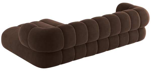 -25 % Dny MOMENTI– Cosmopolitan Design Hnědá sametová rohová pohovka Koge 270 cm, pravá