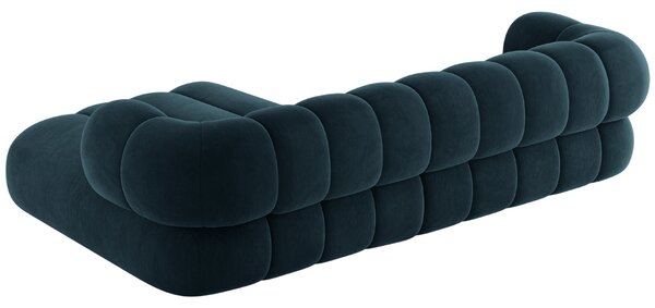 -25 % Dny MOMENTI– Cosmopolitan Design Tmavě modrá sametová rohová pohovka Koge 270 cm, pravá