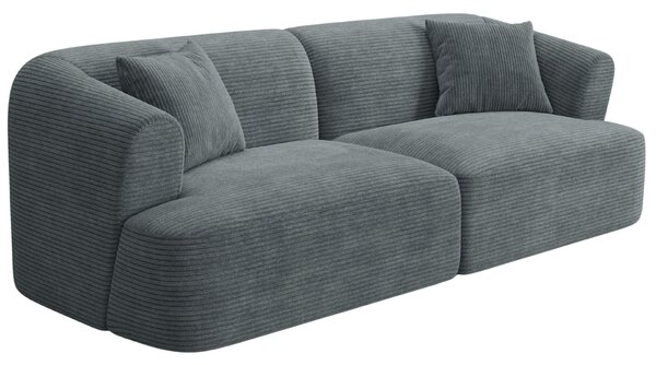 -25 % Dny MOMENTI– Cosmopolitan Design Šedá manšestrová trojmístná pohovka Campi 220 cm