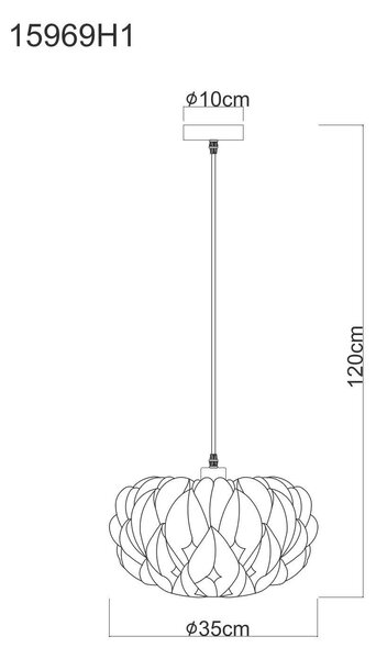 ZÁVĚSNÉ SVÍTIDLO, 35/120 cm Globo - Online Only svítidla, Online Only