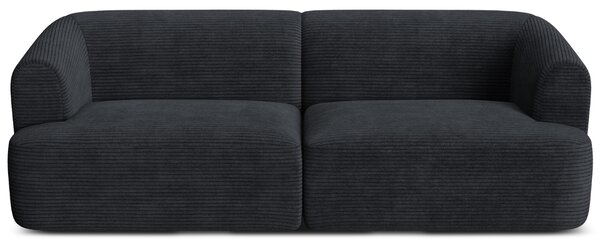 -25 % Dny MOMENTI– Cosmopolitan Design Černá manšestrová trojmístná pohovka Campi 220 cm