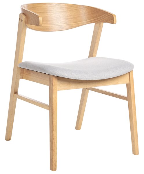 Sada 2 jídelních židlí LILLY Tkanina Světle hnědá/Šedá