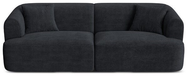 -25 % Dny MOMENTI– Cosmopolitan Design Černá manšestrová trojmístná pohovka Campi 220 cm
