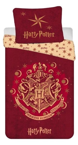 JERRY FABRICS MICRO Povlečení Harry Potter bordó Polyester - mikrovlákno, 140/200, 70/90 cm