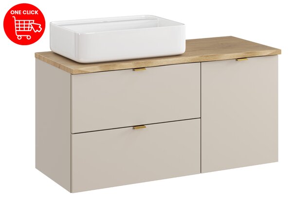 Comad Set koupelnového nábytku Dalia Cashmere 100 kašmír/dub cremona (4 kusy nábytku)