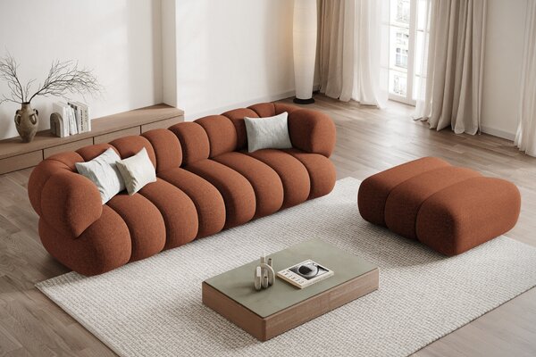 -25 % Dny MOMENTI– Cosmopolitan Design Terakotově oranžová podnožka Koge 95 x 95 cm